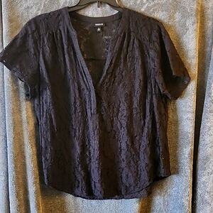 Torrid Black Lace Women Top